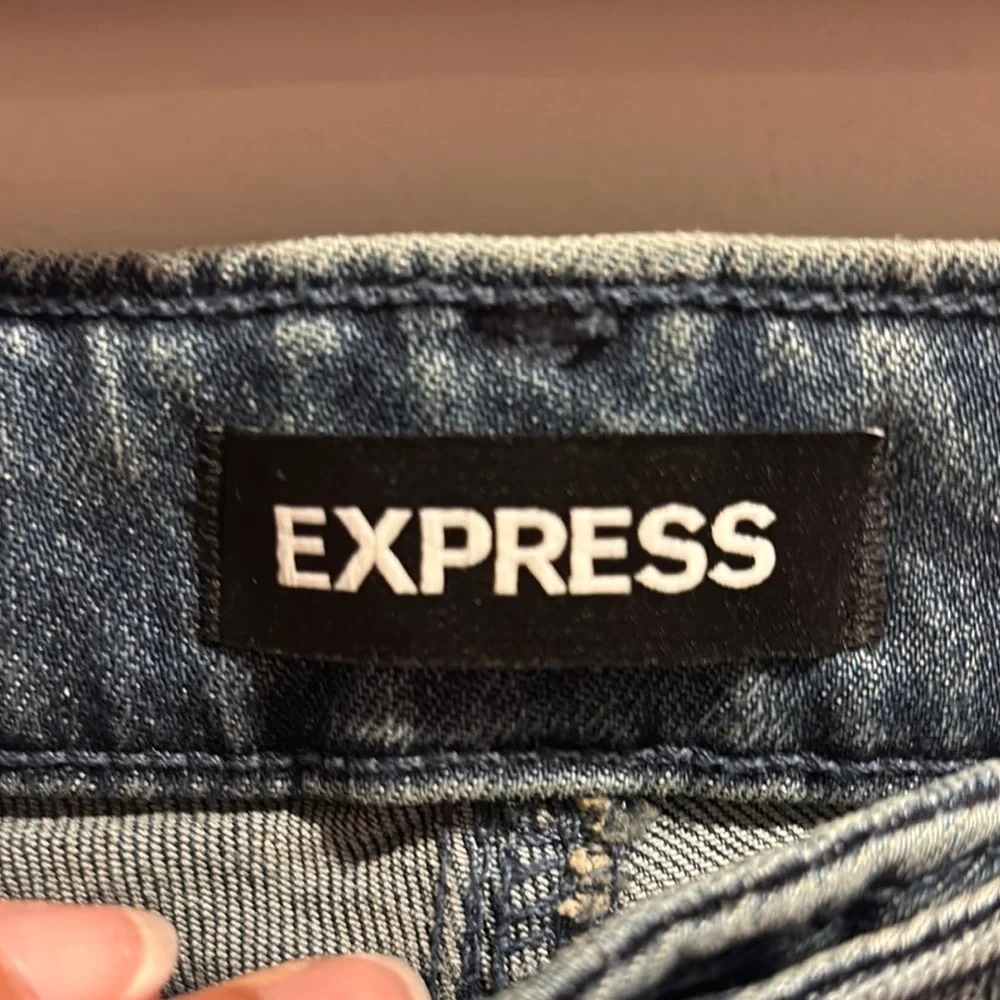 Express Blue Straight Jeans Classic Fit